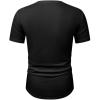 imageJMIERR Mens Short Sleeve T Shirt Summer Muscle Slim Fitted Crewneck Longline Tees Shirts for Gym Workout0 Black