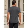 imageJMIERR Mens Short Sleeve T Shirt Summer Muscle Slim Fitted Crewneck Longline Tees Shirts for Gym WorkoutA Dark Grey