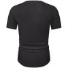 imageJMIERR Mens Short Sleeve T Shirt Summer Muscle Slim Fitted Crewneck Longline Tees Shirts for Gym WorkoutA Dark Grey