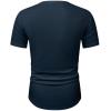 imageJMIERR Mens Short Sleeve T Shirt Summer Muscle Slim Fitted Crewneck Longline Tees Shirts for Gym WorkoutB Dark Blue