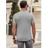 imageJMIERR Mens Short Sleeve T Shirt Summer Muscle Slim Fitted Crewneck Longline Tees Shirts for Gym WorkoutB Light Grey