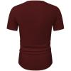 imageJMIERR Mens Short Sleeve T Shirt Summer Muscle Slim Fitted Crewneck Longline Tees Shirts for Gym WorkoutB Red