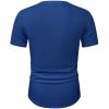 imageJMIERR Mens Short Sleeve T Shirt Summer Muscle Slim Fitted Crewneck Longline Tees Shirts for Gym WorkoutC Blue 2