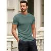 imageJMIERR Mens Short Sleeve T Shirt Summer Muscle Slim Fitted Crewneck Longline Tees Shirts for Gym WorkoutC Light Green