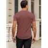 imageJMIERR Mens Short Sleeve T Shirt Summer Muscle Slim Fitted Crewneck Longline Tees Shirts for Gym WorkoutD Light Red