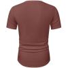 imageJMIERR Mens Short Sleeve T Shirt Summer Muscle Slim Fitted Crewneck Longline Tees Shirts for Gym WorkoutD Light Red
