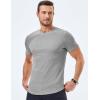 imageJMIERR Mens Short Sleeve T Shirt Summer Muscle Slim Fitted Crewneck Longline Tees Shirts for Gym WorkoutPack Whitegrey