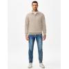 imageJMIERR Mens Casual Cotton Polo Sweatshirts Long Sleeve Button Collared Pullover ShirtsBeige
