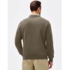 imageJMIERR Mens Casual Cotton Polo Sweatshirts Long Sleeve Button Collared Pullover ShirtsKhaki