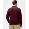 imageJMIERR Mens Casual Cotton Polo Sweatshirts Long Sleeve Button Collared Pullover ShirtsRed