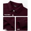 imageJMIERR Mens Casual Cotton Polo Sweatshirts Long Sleeve Button Collared Pullover ShirtsRed