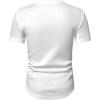 imageJMIERR Mens Muscle Slim T Shirts Texture V Neck Longline Henley Gym Workout Athletic Tee Shirt0 White