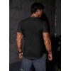 imageJMIERR Mens Muscle Slim T Shirts Texture V Neck Longline Henley Gym Workout Athletic Tee Shirt01 Black