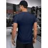 imageJMIERR Mens Muscle Slim T Shirts Texture V Neck Longline Henley Gym Workout Athletic Tee ShirtA Blue