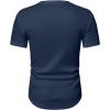 imageJMIERR Mens Muscle Slim T Shirts Texture V Neck Longline Henley Gym Workout Athletic Tee ShirtA Blue