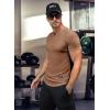 imageJMIERR Mens Muscle Slim T Shirts Texture V Neck Longline Henley Gym Workout Athletic Tee ShirtA Brown