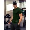 imageJMIERR Mens Muscle Slim T Shirts Texture V Neck Longline Henley Gym Workout Athletic Tee ShirtArmy Green