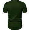 imageJMIERR Mens Muscle Slim T Shirts Texture V Neck Longline Henley Gym Workout Athletic Tee ShirtArmy Green