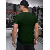 imageJMIERR Mens Muscle Slim T Shirts Texture V Neck Longline Henley Gym Workout Athletic Tee ShirtArmy Green