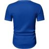 imageJMIERR Mens Muscle Slim T Shirts Texture V Neck Longline Henley Gym Workout Athletic Tee ShirtB Blue 2