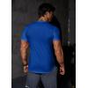 imageJMIERR Mens Muscle Slim T Shirts Texture V Neck Longline Henley Gym Workout Athletic Tee ShirtB Blue 2