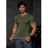 imageJMIERR Mens Muscle Slim T Shirts Texture V Neck Longline Henley Gym Workout Athletic Tee ShirtB Light Green