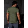 imageJMIERR Mens Muscle Slim T Shirts Texture V Neck Longline Henley Gym Workout Athletic Tee ShirtB Light Green