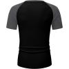 imageJMIERR Mens Muscle Slim T Shirts Texture V Neck Longline Henley Gym Workout Athletic Tee ShirtC Black  Grey