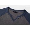 imageJMIERR Mens Muscle Slim T Shirts Texture V Neck Longline Henley Gym Workout Athletic Tee ShirtC Grey  Blue