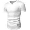 imageJMIERR Mens Muscle Slim T Shirts Texture V Neck Longline Henley Gym Workout Athletic Tee ShirtPackwhiteBlue