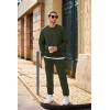 imageJMIERR Mens 2 Piece Outfits Crew Neck Sweatshirt Tracksuit ampamp Joggers Sweatpants Sweatsuit SetGreen