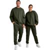 imageJMIERR Mens 2 Piece Outfits Crew Neck Sweatshirt Tracksuit ampamp Joggers Sweatpants Sweatsuit SetGreen
