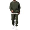 imageJMIERR Mens 2 Piece Outfits Crew Neck Sweatshirt Tracksuit ampamp Joggers Sweatpants Sweatsuit SetGreen