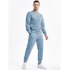 imageJMIERR Mens 2 Piece Outfits Knit Jacquard Pullover Sweatshirt Tracksuit ampamp Joggers Sweatpants Sweatsuit Sets with PocketsBeau Blue