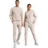 imageJMIERR Mens 2 Piece Outfits Knit Jacquard Pullover Sweatshirt Tracksuit ampamp Joggers Sweatpants Sweatsuit Sets with PocketsBeige