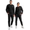 imageJMIERR Mens 2 Piece Outfits Knit Jacquard Pullover Sweatshirt Tracksuit ampamp Joggers Sweatpants Sweatsuit Sets with PocketsBlack