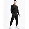 imageJMIERR Mens 2 Piece Outfits Knit Jacquard Pullover Sweatshirt Tracksuit ampamp Joggers Sweatpants Sweatsuit Sets with PocketsBlack