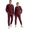 imageJMIERR Mens 2 Piece Outfits Knit Jacquard Pullover Sweatshirt Tracksuit ampamp Joggers Sweatpants Sweatsuit Sets with PocketsBurgundy