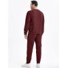 imageJMIERR Mens 2 Piece Outfits Knit Jacquard Pullover Sweatshirt Tracksuit ampamp Joggers Sweatpants Sweatsuit Sets with PocketsBurgundy