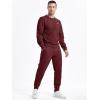 imageJMIERR Mens 2 Piece Outfits Knit Jacquard Pullover Sweatshirt Tracksuit ampamp Joggers Sweatpants Sweatsuit Sets with PocketsBurgundy