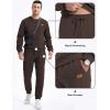 imageJMIERR Mens 2 Piece Outfits Knit Jacquard Pullover Sweatshirt Tracksuit ampamp Joggers Sweatpants Sweatsuit Sets with PocketsChocolate Brown