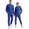 imageJMIERR Mens 2 Piece Outfits Knit Jacquard Pullover Sweatshirt Tracksuit ampamp Joggers Sweatpants Sweatsuit Sets with PocketsDark Blue