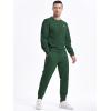 imageJMIERR Mens 2 Piece Outfits Knit Jacquard Pullover Sweatshirt Tracksuit ampamp Joggers Sweatpants Sweatsuit Sets with PocketsDark Green