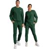 imageJMIERR Mens 2 Piece Outfits Knit Jacquard Pullover Sweatshirt Tracksuit ampamp Joggers Sweatpants Sweatsuit Sets with PocketsDark Green