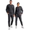 imageJMIERR Mens 2 Piece Outfits Knit Jacquard Pullover Sweatshirt Tracksuit ampamp Joggers Sweatpants Sweatsuit Sets with PocketsDark Grey