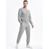 imageJMIERR Mens 2 Piece Outfits Knit Jacquard Pullover Sweatshirt Tracksuit ampamp Joggers Sweatpants Sweatsuit Sets with PocketsGrey