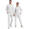 imageJMIERR Mens 2 Piece Outfits Knit Jacquard Pullover Sweatshirt Tracksuit ampamp Joggers Sweatpants Sweatsuit Sets with PocketsWhite