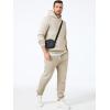 imageJMIERR Mens 2 Piece Outfits Hoodie Sweatshirt Tracksuit ampamp Joggers Sweatpants Sweatsuit SetCream