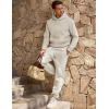 imageJMIERR Mens 2 Piece Outfits Hoodie Sweatshirt Tracksuit ampamp Joggers Sweatpants Sweatsuit SetCream