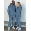 imageJMIERR Mens 2 Piece Outfits Hoodie Sweatshirt Tracksuit ampamp Joggers Sweatpants Sweatsuit SetSky Blue